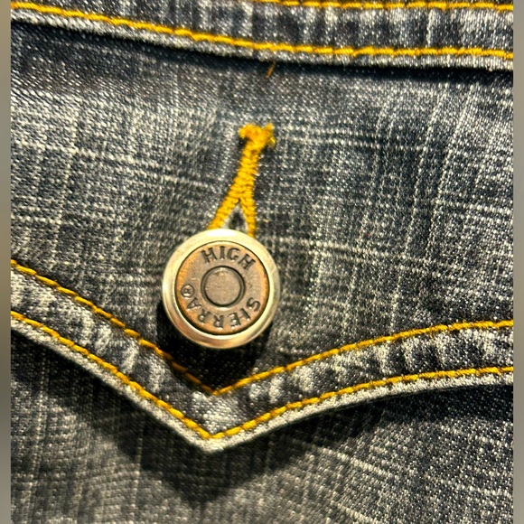 Vintage Y2K distressed denim cowgirl western jean jacket Woman’s size Large - Picture 11 of 12